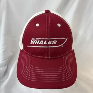 Boston Whaler Logo Red & White Special Edition Ahead Hat Adult Unisex Adjustable